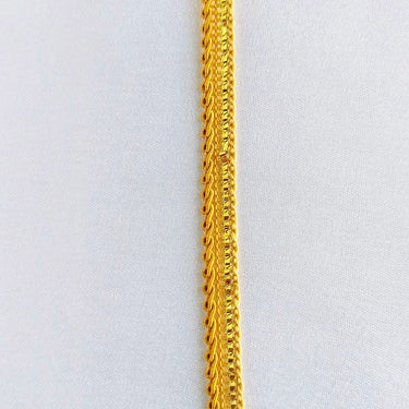 Bamboo Brown And Gold Gimp Trim, Approx. 8mm wide, Upholstery Trim
